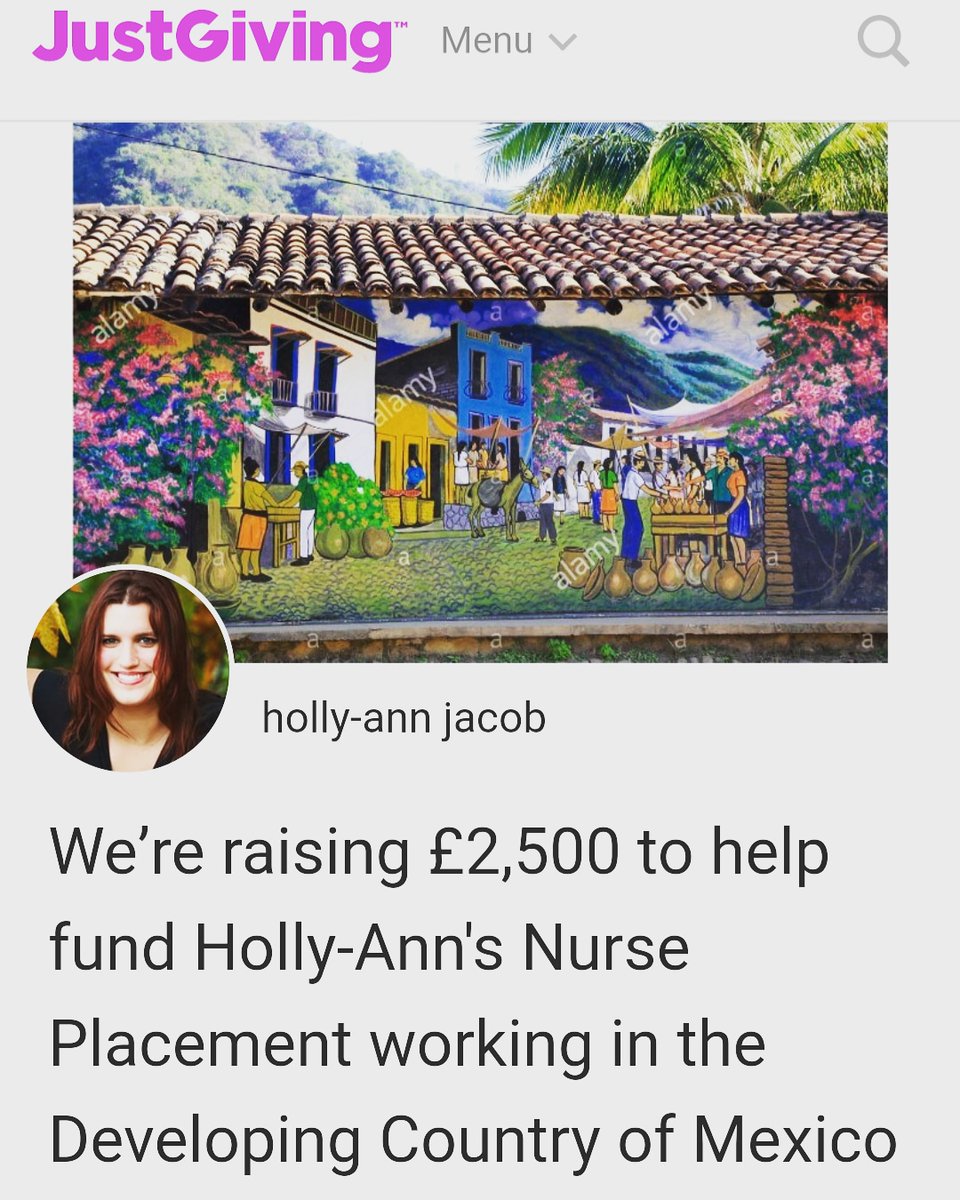 Please donate to my justgiving page to help fund my nursing placement in the developing country of Mexico, where I will do my best to help those in need. I'll learn vital skills to enable me to have an impact on as many patients as possible❤️ justgiving.com/crowdfunding/h…