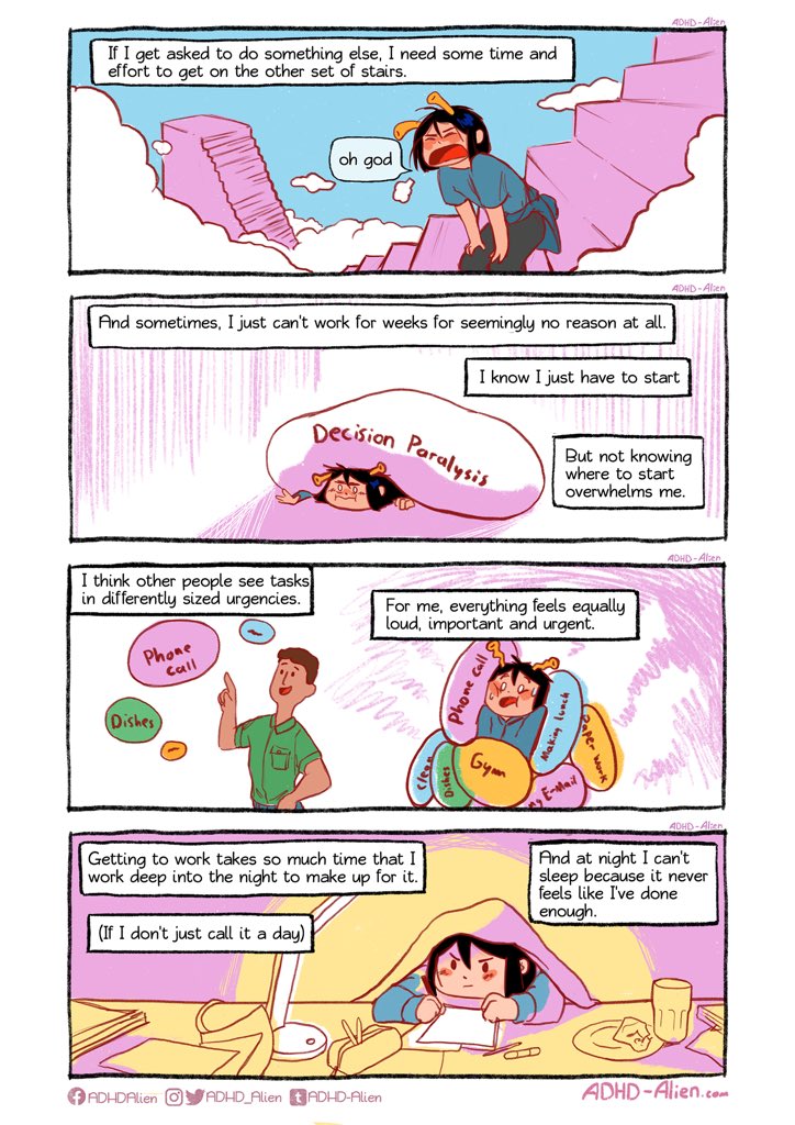 ADHD_Alien's tweet image. I could never figure out why I’m so lazy - but always so exhausted. I always try to make things right, just to get them wrong all over again. This is one of the things that really make me question myself.