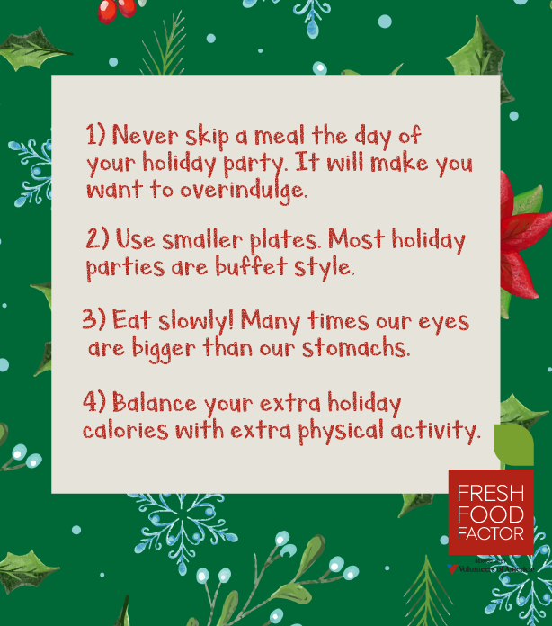 FreshFoodFactor's tweet photo. Trying to stay fit around the holiday season can seem like a daunting task to achieve. We put together a few strategies that you can try this holiday season to avoid that pesky weight gain! https://t.co/X9VFViF7NS
