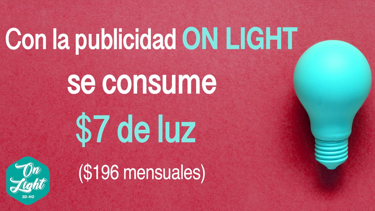onlightmexico's tweet photo. Con la publicidad ON LIGHT se consume únicamente $7 al día ❕❕ Con un total de ($196 mensuales) 💡
✨Creamos las mejores experiencias visuales ✨

#PublicidadHolográfica #OnLight #Torreón https://t.co/DU82HgPDXI