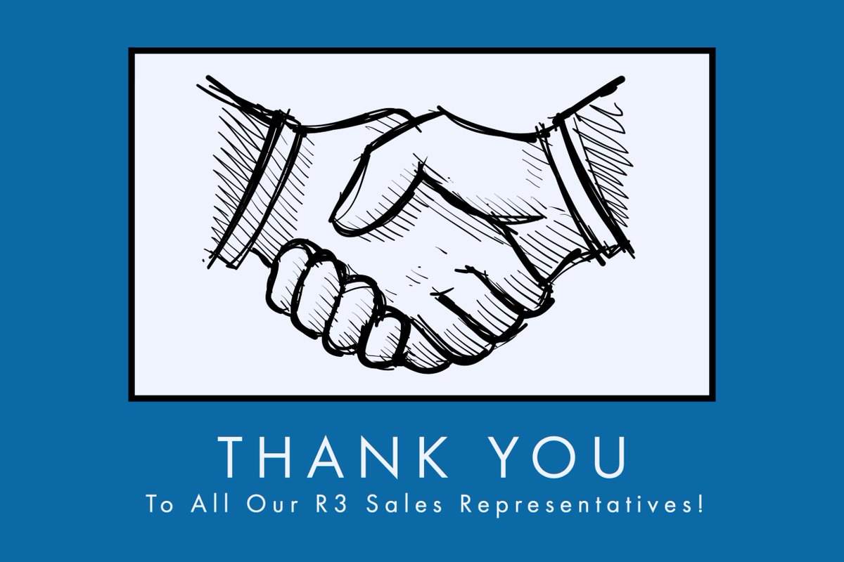 R3redist's tweet photo. Happy National Salesperson Day! Shoutout to all our R3 sales representatives who make the R3 Difference. Thanks for all your hard work! #r3redistribution #nationalsalespersonday #thedifferencethatmakesyoubetter https://t.co/5NWvwKAac2