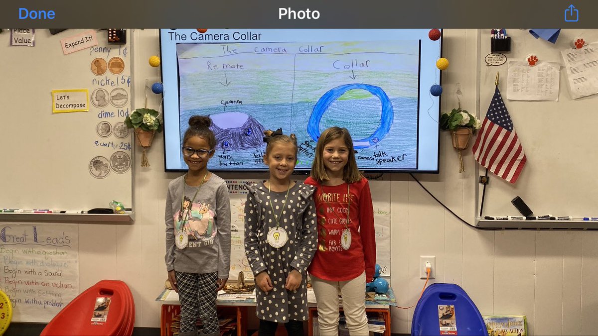 MichelleWoosle1's tweet photo. We were #owlaboard today as we had our Shark Tank inventions final round.  We had so many #owlsome inventions!  Congrats to the Camera Collar for winning @OakviewElem https://t.co/Km10fTSmOv