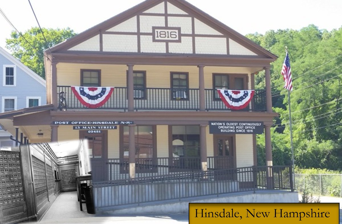 LetterStream's tweet photo. * #FunFactFriday *
Opened in 1816, Hinsdale, New Hampshire has the oldest continuously operating post office in the same building.
Going Strong for years and years to come!📮
#USPS #Mailroom #PostOffice #Mail #Print #Letters #send #NewHampshire #1816 #fristclass https://t.co/NQlbHvJPnn