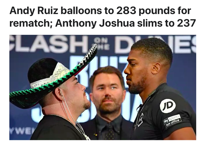 ESPN Guilty of Fat Shaming. Care to comment @espn? #FatShaming #boxing #RuizJoshua2 https://bestbetboys.com/blogs/news/espn-guilty-of-fat-shaming-sad …
