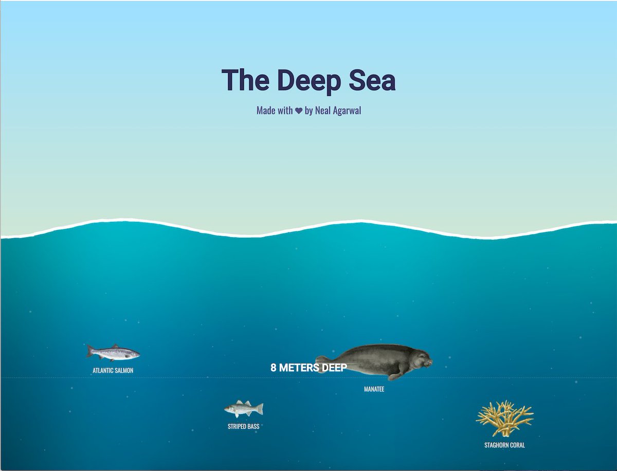 LaughingSquid's tweet image. Fascinating Visual Deep Dive That Lets You Scroll Down to See What Lives at Various Depths of the Sea laughingsquid.com/the-deep-sea/