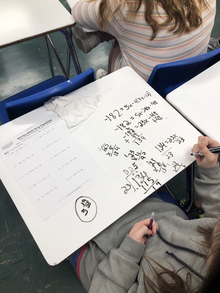 7th Grade Math Teacher at BMS, Mr. Chad Coomes, covered his desks over the break with whiteboard paint!!!  Students are finally excited to “show their work” in math!!!