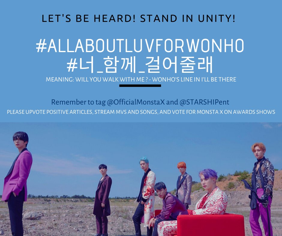 2019120612pm KST onwards63rd Hashtags  @OfficialMonstaX  @STARSHIPent  #AllAboutLuvForWonho #너_함께_걸어줄래