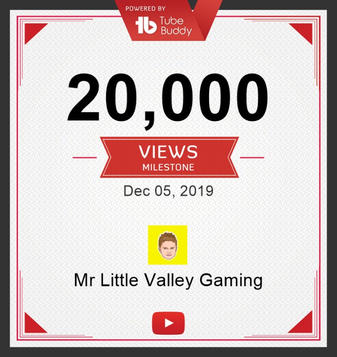 NRS83's tweet image. RT @mrlittlevalley: Thanks for all your support guys, never though my channel would get this amount of views. 

Onto the next milestone, thanks so much!