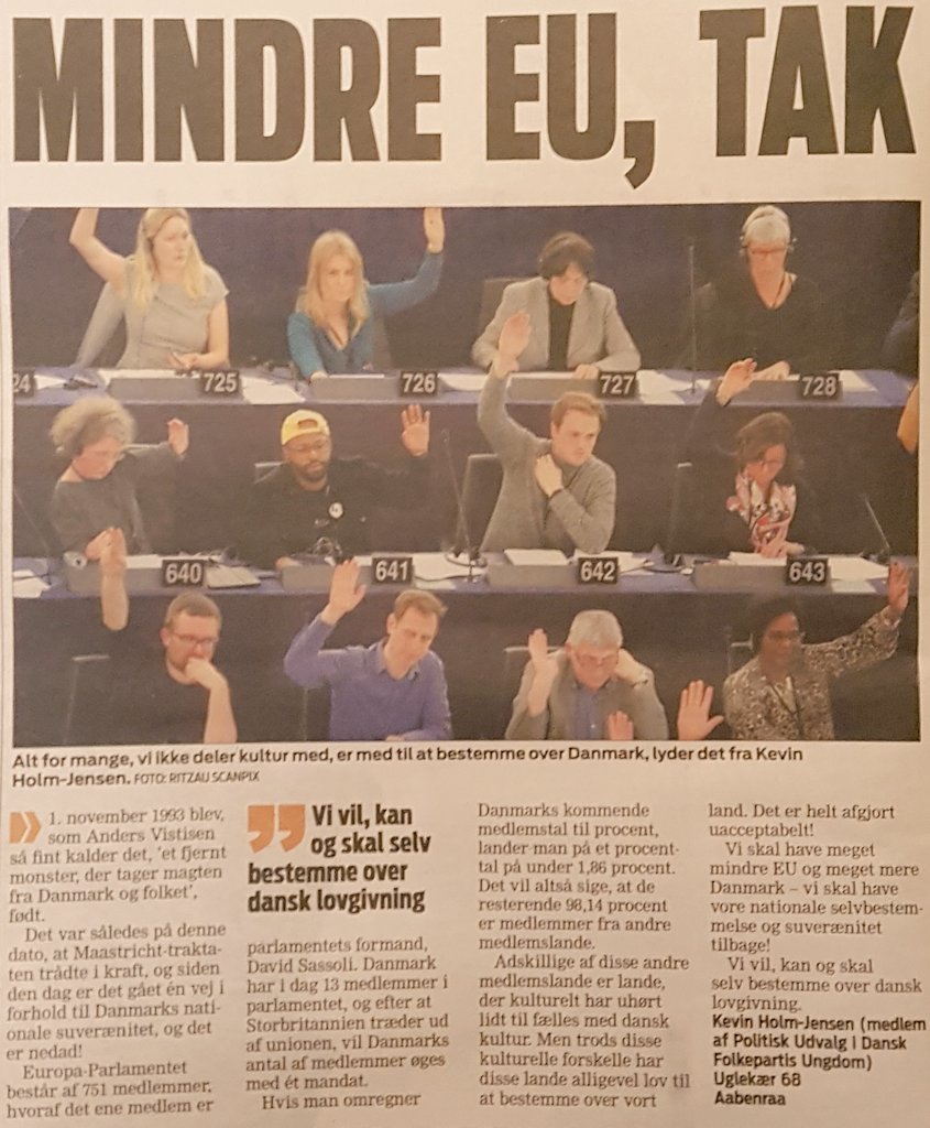 KevinHolmJensen's tweet photo. Jeg har dette læserbrev i Ekstrabladet.
MINDRE EU, TAK! 🇩🇰
#dkpol #dkmedier #stemDansk #MitDFU https://t.co/8ke55PMwD2