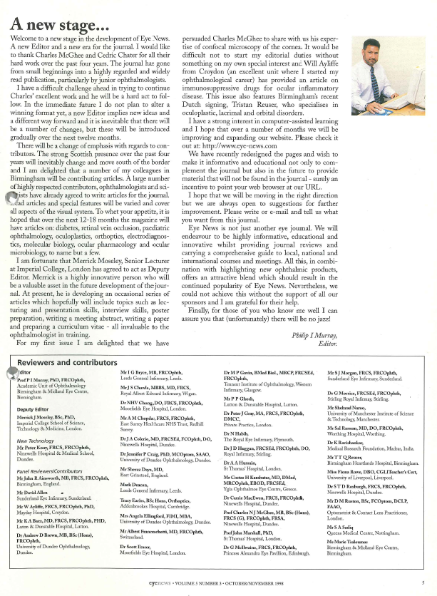 EyeNewsMag's tweet photo. Was it really October 1998 when Phil Murray penned his first editorial for #EyeNews? . .There will be time for Jazz now. 
#MurrayFestschrift @AlumniBmeh https://t.co/OjXsZ9Bg5A