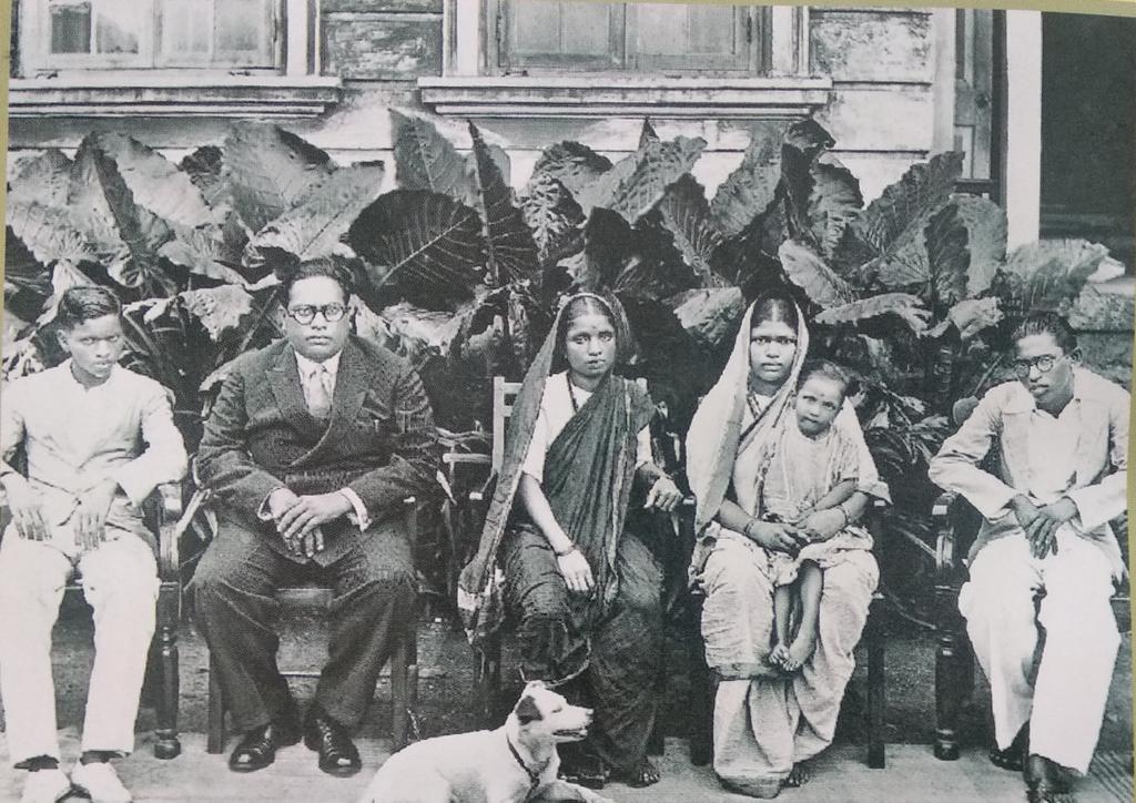 Pictures of family members of BabasahebPic1: Subhedar Ramji- Father of BabasahebPic2: Babasaheb along with his son Yeshwant, wife Ramabai, sister in law Laxmibai, nephew Mukundrao and his favorite dog Toby