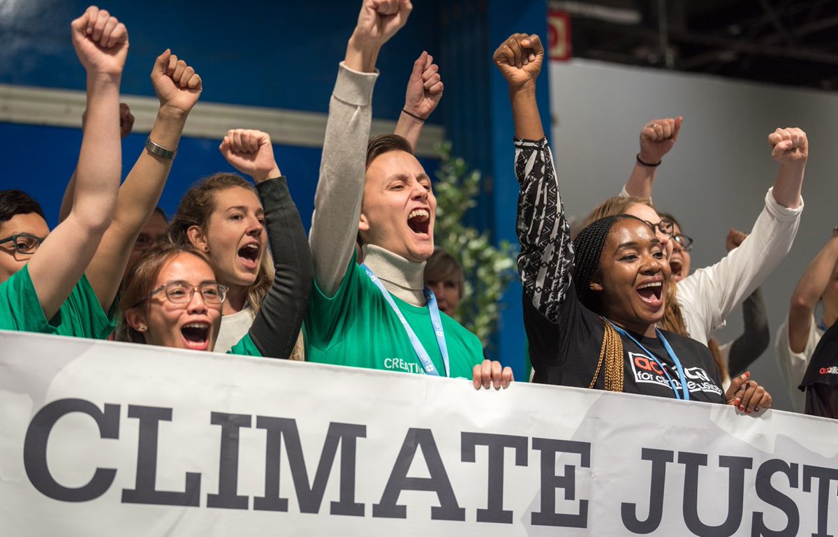 lutheranworld's tweet image. Sounding the alarm for climate justice, today at #COP25 in Madrid. 
‘Creation - not for sale! Climate justice is intergenerational justice’ are key messages as the #LWF delegation brings the voice of the communion to the UN climate meeting. #TimeForAction 📸 @albinhillert