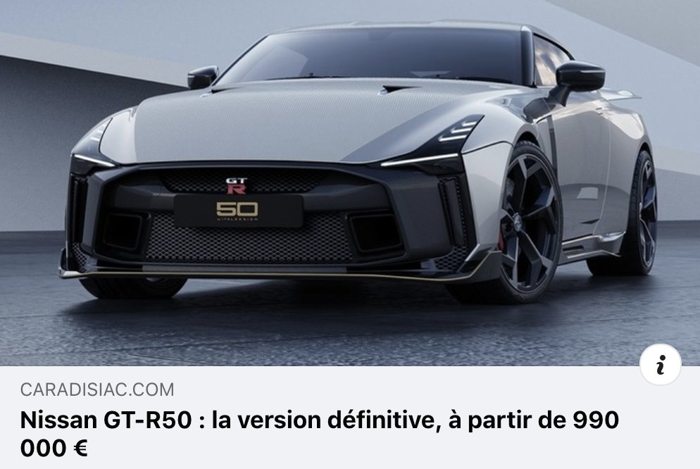DirectLub's tweet photo. Ca vous dit la Nissan GT-R50 pour la petite somme de 990 000 € ? 😲😲😲 #nissan
https://t.co/R9MtfQgSWw https://t.co/IPU7rltcGA