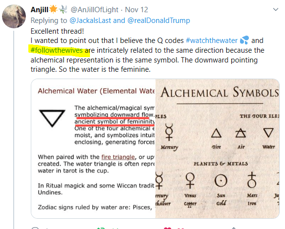 Watch the WaterThe WheelFollow the wives. Ivanka is a wife!Fisher of Men. 2 Fish feeds 5,000 https://twitter.com/JackalsLast/status/1193989398171279360@AnJillOfLight