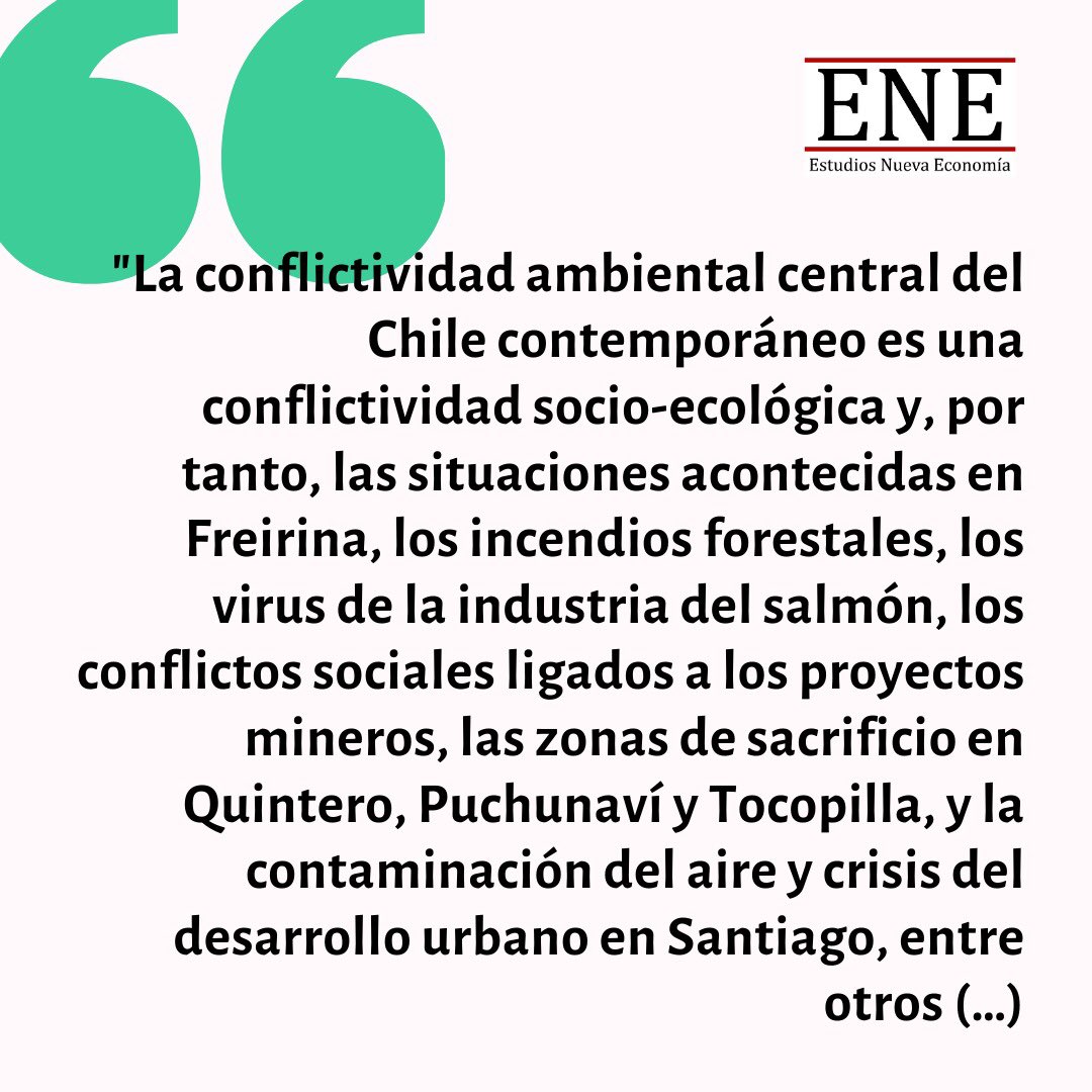 EsNuevaEconomia's tweet photo. Hoy iniciamos la difusión los capítulos del libro “Chile del Siglo XXI: Propuestas desde la Economía” con “Conflictividad social-ecológica, ecología política del capitalismo neoliberal e ideología de los recursos naturales en Chile”.
https://t.co/vidq6Pgfym… https://t.co/ChGHT89MBw