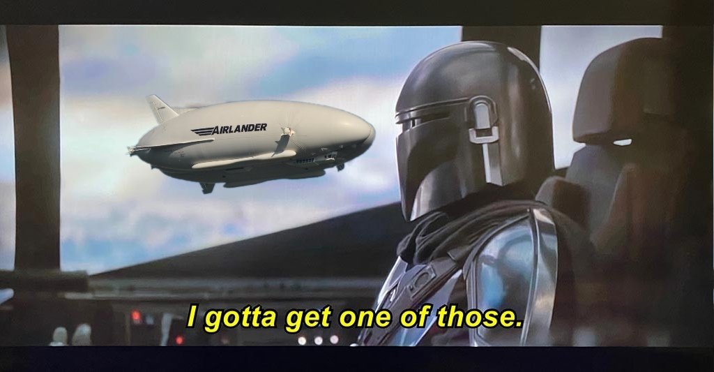 CardingtonSheds's tweet photo. #Airlander airship #Starwars
#Mandalorian
Well as Airlander was Rogue One's neighbour when they were filming at Cardington..... #tediouslink but im keeping it lol https://t.co/JBr6eXPKgh