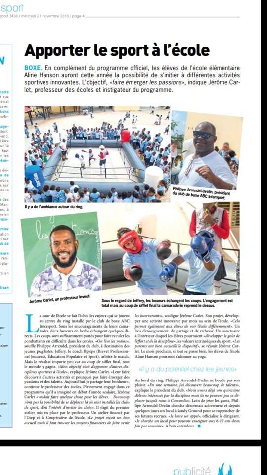 generalackman's tweet image. ABCINTERSPORTS POUR LE MEILLEUR DE SAINT MARTIN ACCOMPAGNER NOS JEUNES RÉUSSIR PAR LE SPORTS LE NOBLE ART...