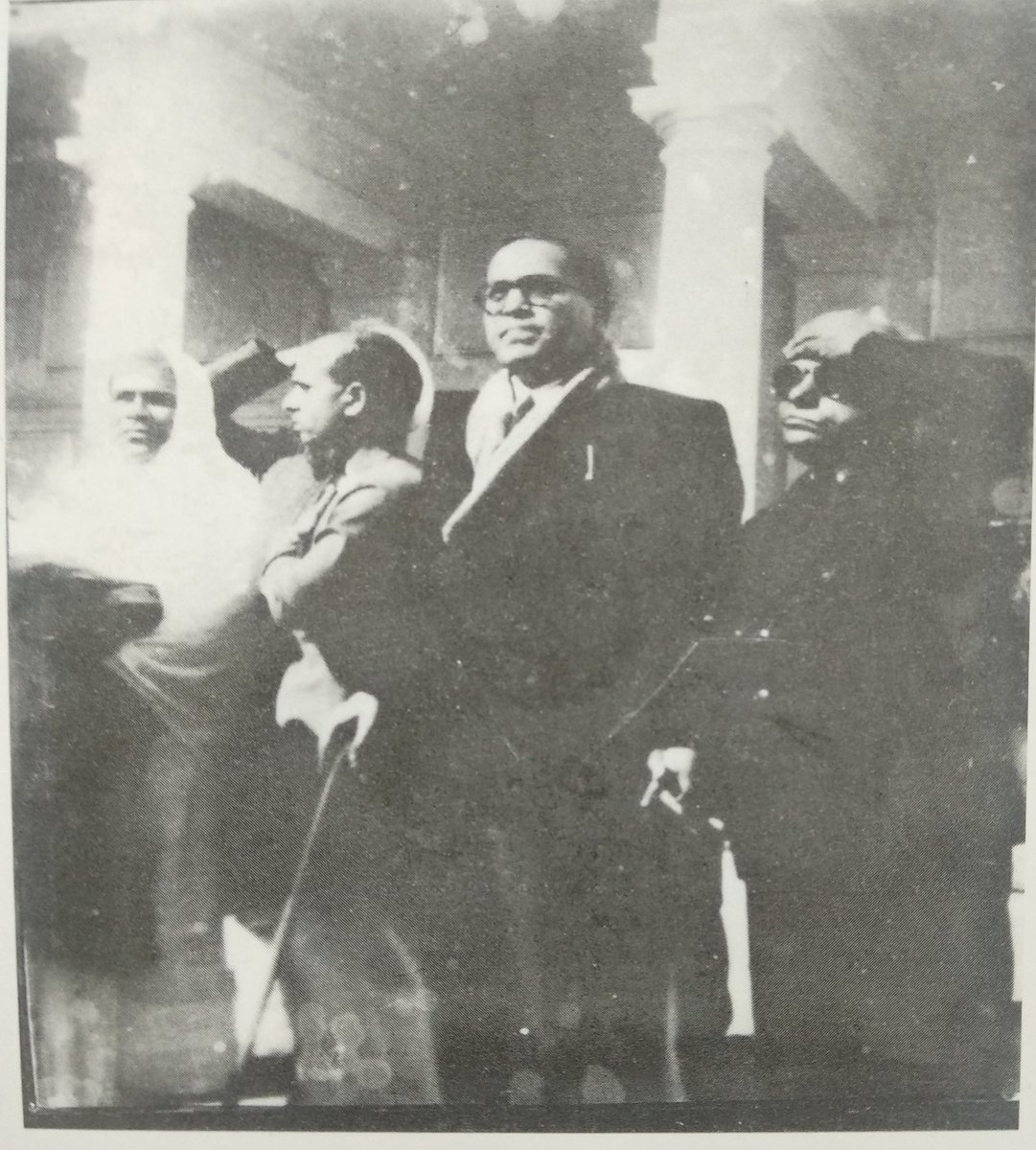 Pic1: Babasaheb at Mahatma Gandhi's funeralPic2: Babasaheb and Maeetai Ambedkar with Rajaji- C Rajgopalachari n his familyPic3: Babasaheb at Milind college, Aurangabad Pic4: Babasaheb visiting Ellora caves