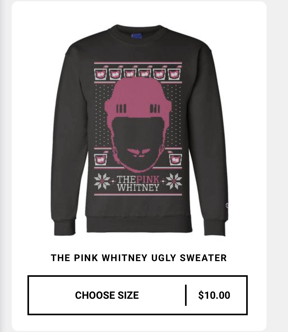 Pink Whitney Ugly Sweater
