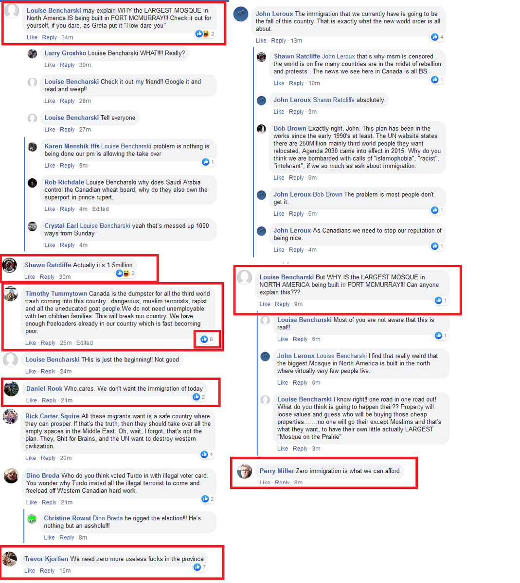 VestsCanada's tweet photo. Peter Downing of #wexit brought up immigration and the comments look eerily similar to the yellow vest forums.
Note: the actual number of immigrants admitted to Canada is 300K, set to increase to 350K. Not even a historical high.
#waahhxit
#YVC2 https://t.co/IOXGOQvNrS