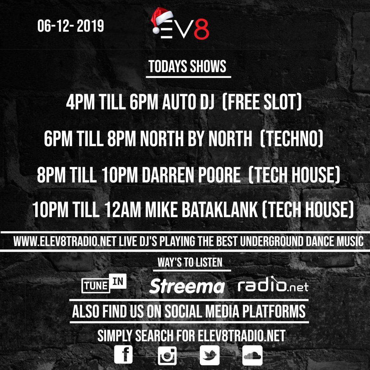 Elev8tradiouk's tweet photo. Today's shows on https://t.co/mUlpk10GB5 lockin via website or tunein app https://t.co/ARgWMzZmZD
