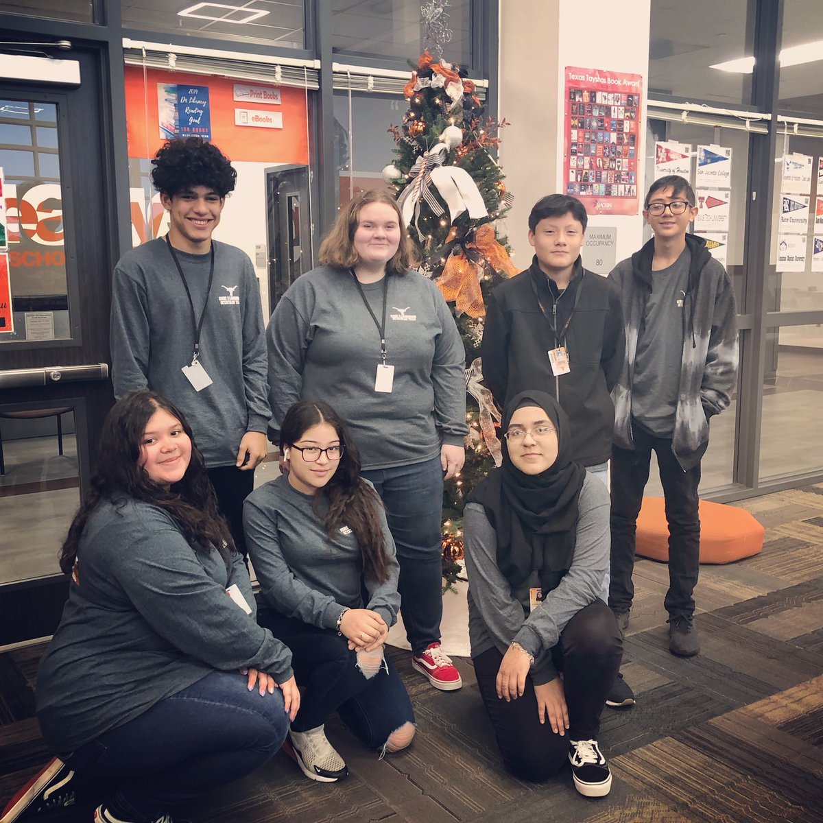 Dobie9Library's tweet photo. Our @Dobie9Campus Octathlon Team is ready for District Competition! #AcDec #AcademicDecathlon #StudyHard #longhornsREAD #Dobie9Pride #DobiePride https://t.co/XcwzNDPAjX