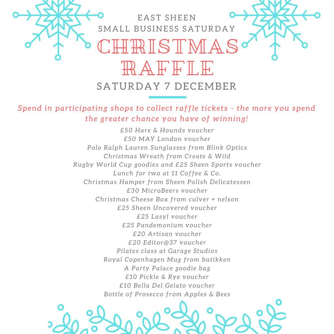 Support our amazing high street and win! Enjoy all our lovely local shop have to offer on #SmallBusinessSaturday (7 December). Our independent retailers have a Christmas raffle planned for the day with loads of goodies from their shops as prizes #ShopLocal #WhereYouShopMatters