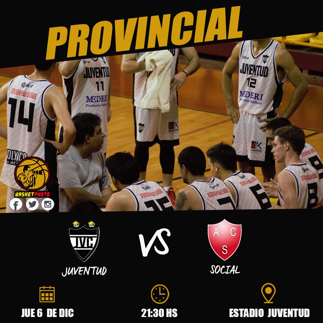 🏀🏀🏀🏀🏀 H O Y 🏀🏀🏀🏀🏀 #JUVENTUD vs #SOCIAL
🗓 Fecha 7 Zona A
👉⏰ 21:30 HS
🏟ESTADIO JUVENTUD

#juventuddevillacentenario 
#social_lb