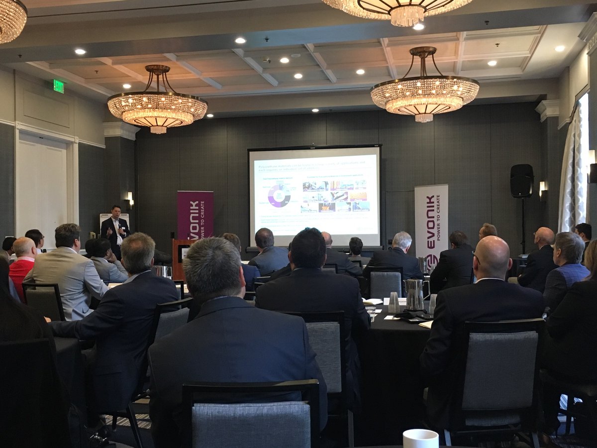 It's a Full House at #EvonikMeetsScience in Philadelphia! Industry and academic experts are together discussing #innovation in #polyurethane technologies as well as #Sustainability and the Circular Economy.