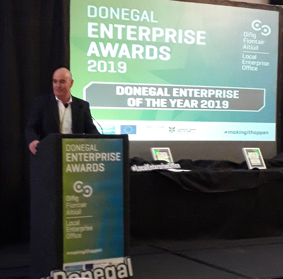 donegalcouncil's tweet photo. And finally #JCEngineering scoops top Donegal Enterprise Award 2019 #Congratulations 👏👏 #DEA19 #Makingithappen https://t.co/4RTtXXPLkd