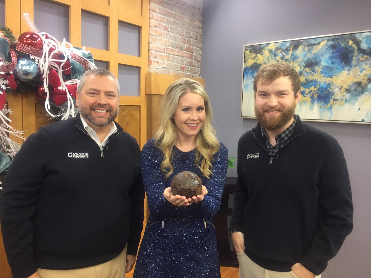A cannon ball from a 1715 Spanish Fleet is now on auction at Cargile Auctions. Lots of artifacts found at an Arkansas home.