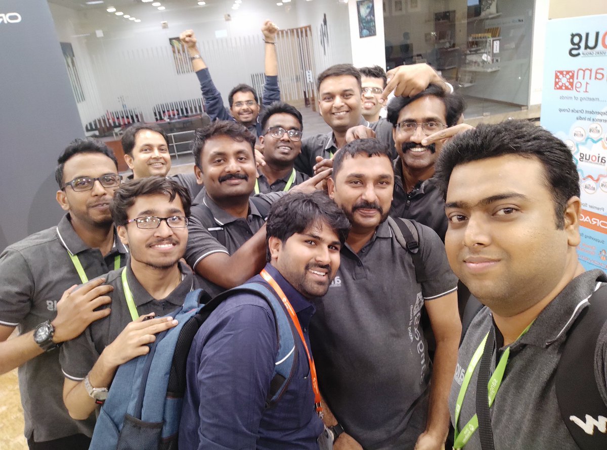 Harish P (@pharish87) on Twitter photo Selfie with #ABA the moustache man <a href="/oracledbwr/">Hariprasath Rajaram</a> <a href="/puthranv/">Hariharaputhran V</a> <a href="/SaumilPatel_DBA/">SaumilPatel</a> <a href="/justinmraj/">Justin Michael Raj</a> @justin57379926 @DPAVAN3. <a href="/sandeshr/">Sandesh Rao</a> <a href="/connor_mc_d/">Connor loves SQL , 🍸and ☕️</a> <a href="/veeratteshwaran/">Veeratteshwaran</a> Any doubts #AskABA guys #sangam19 <a href="/oracleace/">Oracle ACE Program</a> Selfie with #ABA the moustache man <a href="/oracledbwr/">Hariprasath Rajaram</a> <a href="/puthranv/">Hariharaputhran V</a> <a href="/SaumilPatel_DBA/">SaumilPatel</a> <a href="/justinmraj/">Justin Michael Raj</a> @justin57379926 @DPAVAN3. <a href="/sandeshr/">Sandesh Rao</a> <a href="/connor_mc_d/">Connor loves SQL , 🍸and ☕️</a> <a href="/veeratteshwaran/">Veeratteshwaran</a> Any doubts #AskABA guys #sangam19 <a href="/oracleace/">Oracle ACE Program</a>