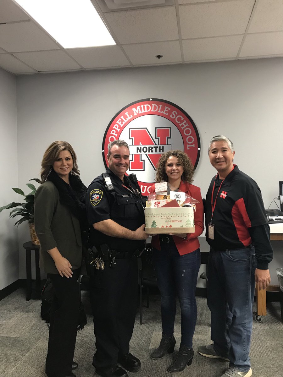 #villagenorth  Acknowledging our great SRO, Officer Harr from our local businesses during this season