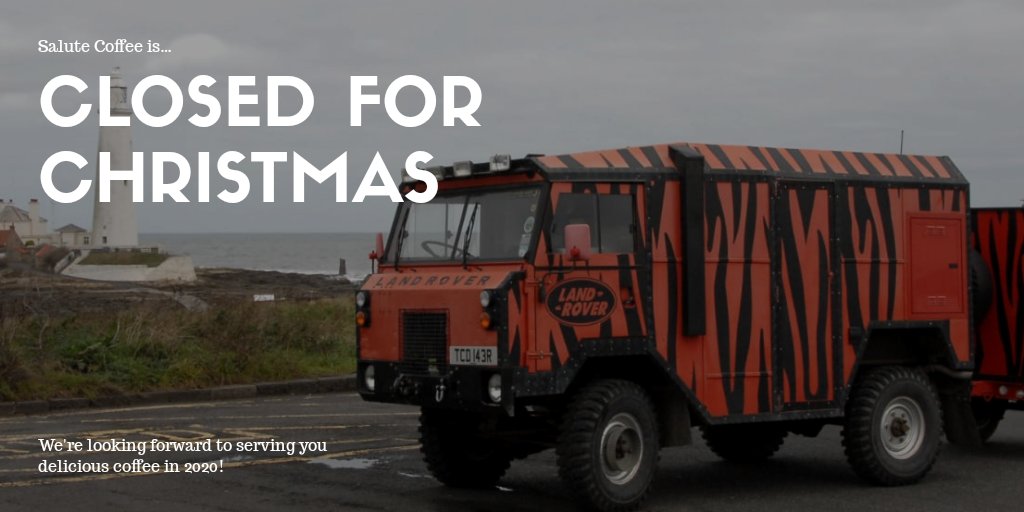 Salute Coffee has been cleaned down and prepped for the cold season. 

But if you're interested in hiring Betsy we're taking event bookings for 2020 on admin@forward-assist.com. 

Merry Christmas Everyone! 🎄☕🍪
#coffee #northeast #coffeelovers