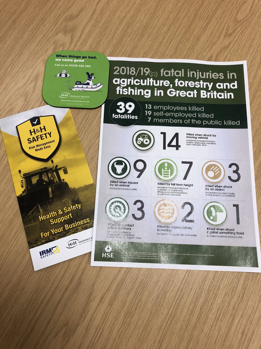 Pgbhoy's tweet photo. Some truly scary numbers! Agriculture is officially a more dangerous career than mining or even quarrying. This is why we have launched #H&amp;H Safety. Please share this tweet and help make agriculture a safer place to work #farminguk #Farm https://t.co/MWNtwSRW0M