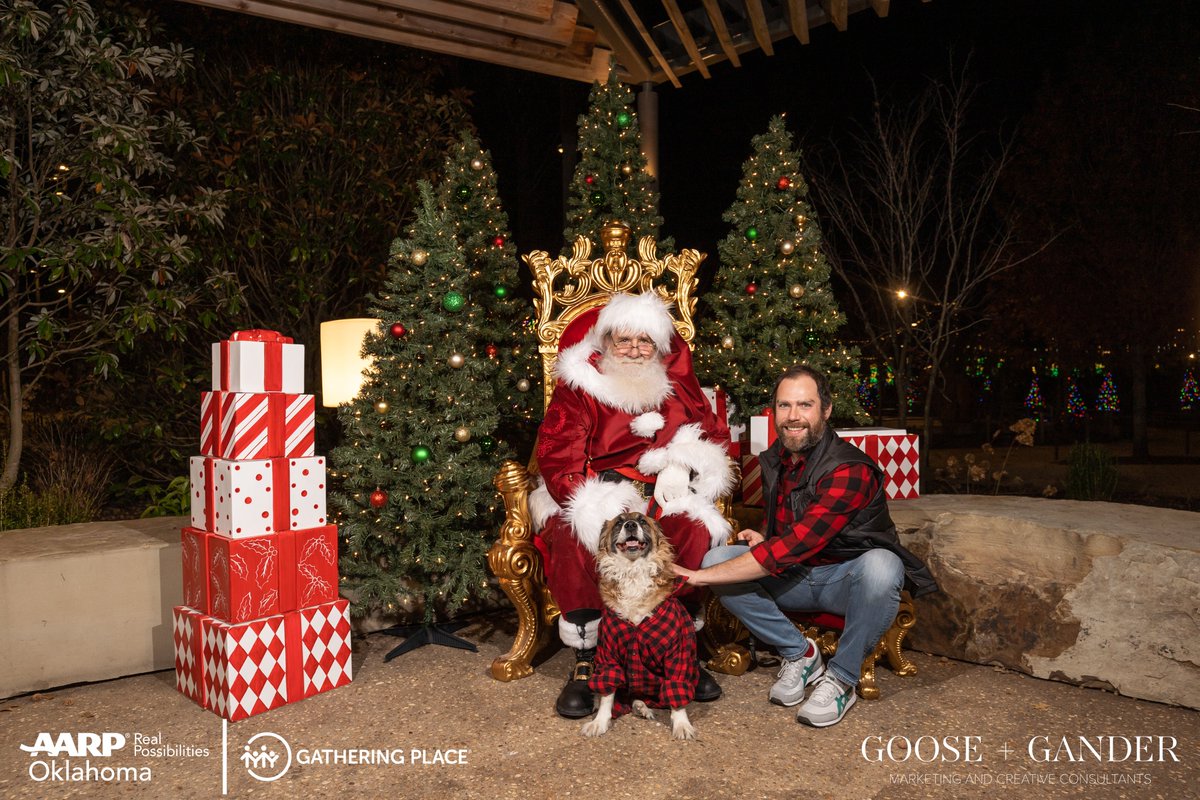 GatherTulsa's tweet photo. Thank you to all of our furry friends and pawriffic partners for coming out to our last Dog Play Wednesday event of the year, Deck the Paws presented by @AARPOklahoma! Happy Howlidays! https://t.co/ZdFhLGY7zV