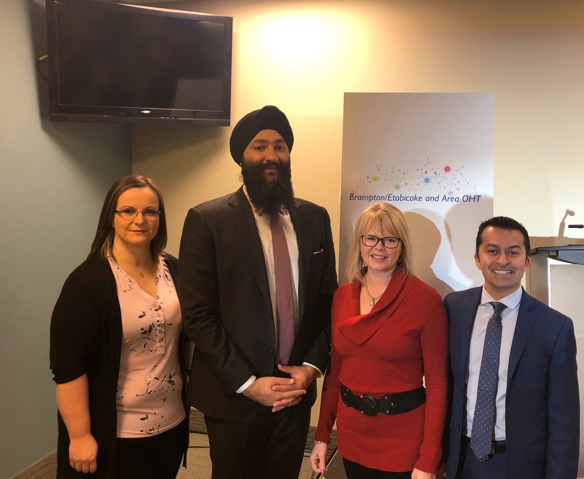 PrabSarkaria's tweet image. Proud to announce on behalf of @celliottability the Brampton/Etobicoke Ontario Health Team!

The team will create a local health care system in #Brampton that provides coordinated care for patients, reduces wait times and leads to better heath outcomes.

#EndingHallwayHealthcare