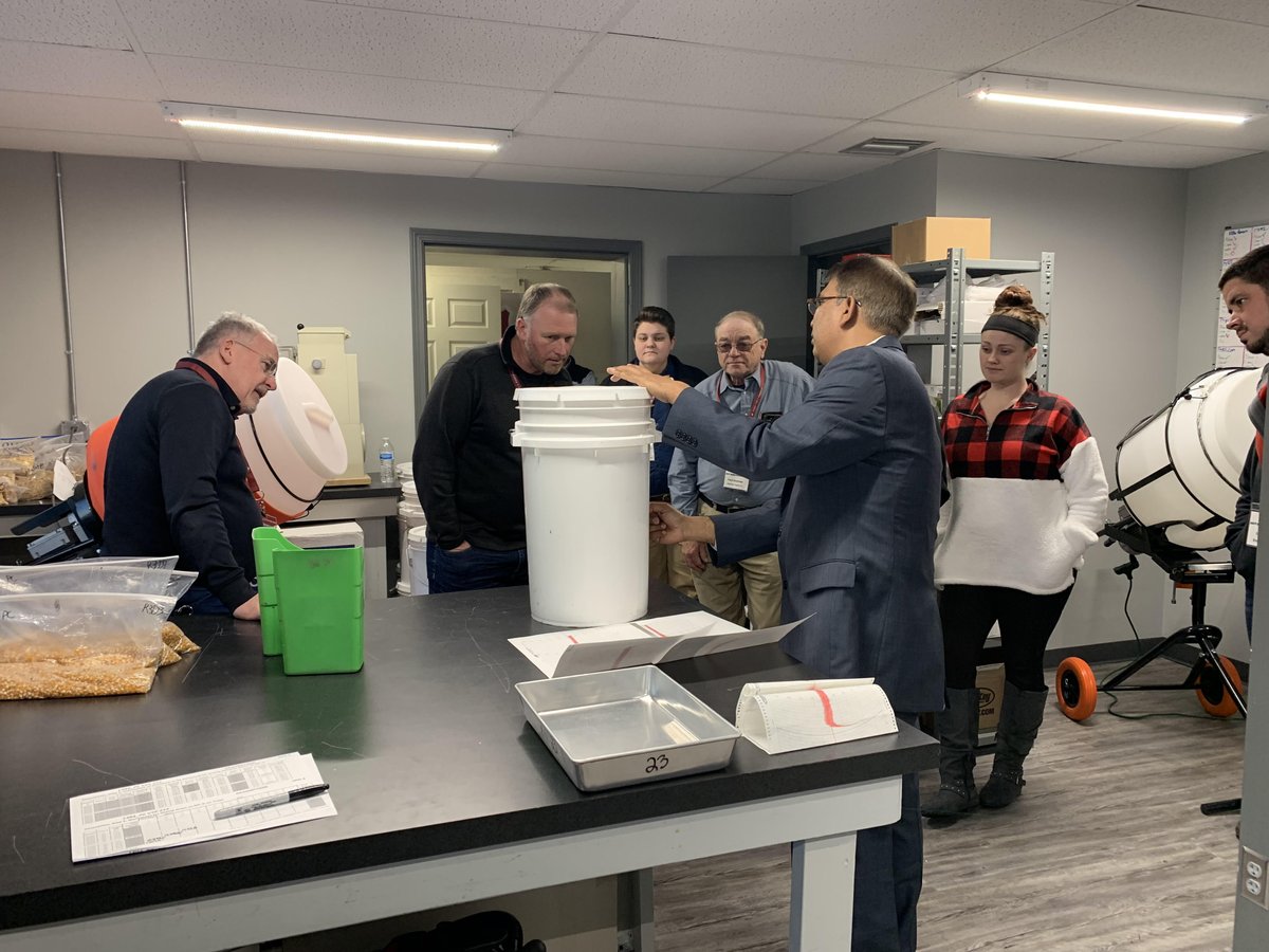 AGI_Digital's tweet photo. One stop in the #SureTrackClinic day is the AGI SureTrack Grain Lab. We’re always learning, testing and researching new ways to help farmers bring increased value and profits back to the farms… and it starts with science! #SureTrackFARM #FarmProfit #GrainStorageManagement https://t.co/lco7H5SMTa
