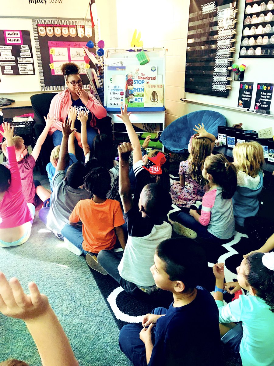 Thank you Mrs. Afutu for visiting my class to teach social skills lesson. She read The Bad Seed and played a fun game of red light/ green light. My students had so much fun learning and practicing self control. <a href="/HumbleISD_FCE/">Fall Creek Elem</a> #FCE19 #CardinalPride <a href="/MrsAfutuFCE/">Mrs. Danica Afutu M ED</a>