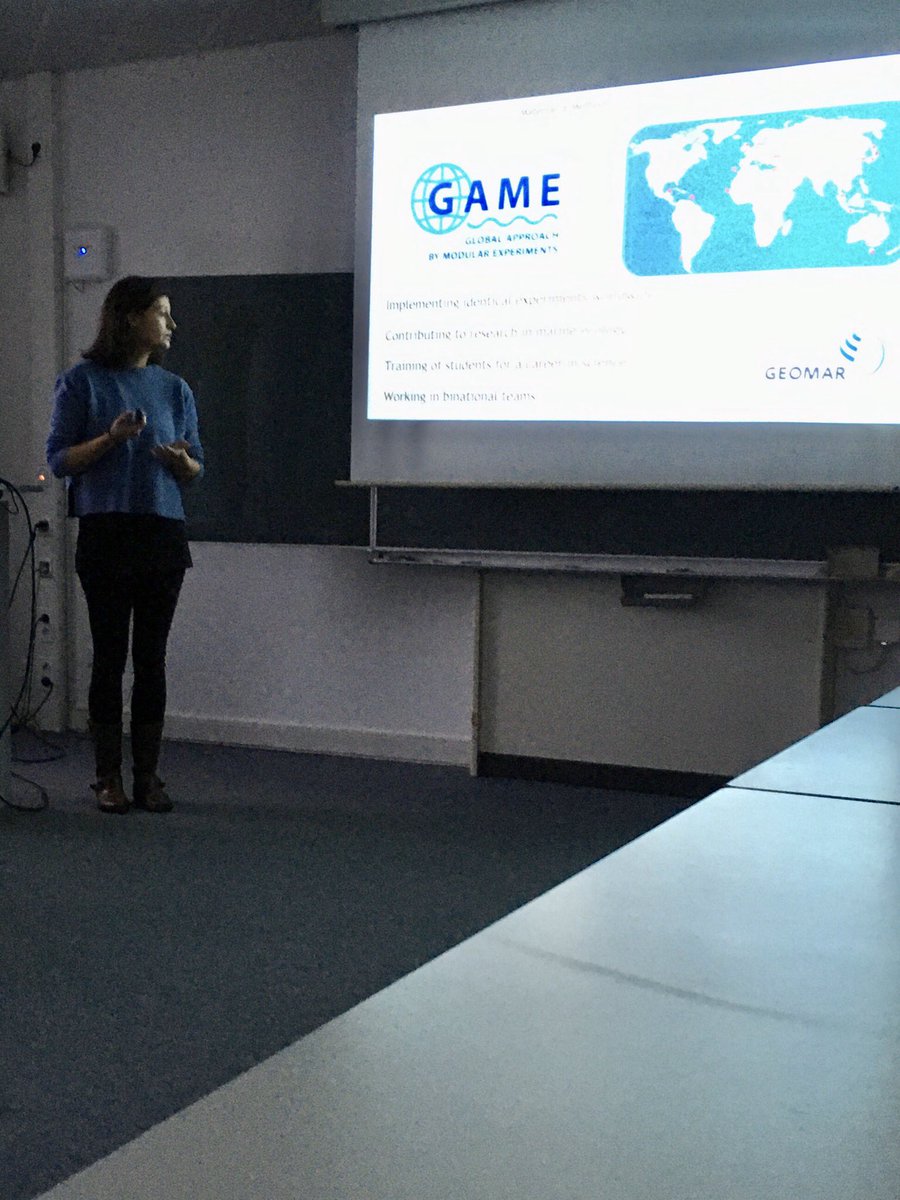 GEOMAR_de's tweet photo. Today, the participants of the #GAMEprogramme project 2019 presented their results at #GEOMAR. One of the key messages: You have to consider the effects of natural particles when investigating the effects of #microplastic on filter feeders like mussels. https://t.co/14bxFfCbjA https://t.co/cwfVbE9Q5O