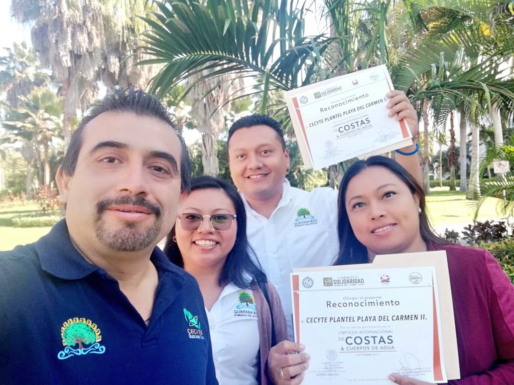 CecytePlaya2's tweet photo. Entrega de reconocimientos a las instituciones que participaron en la Limpieza Internacional de costas y cuerpos de agua 2019" organizado por la ZOFEMAT. Enhorabuena!
@LimpiezaPlayas
#OrgulloCECYTE #ZOMEFAT #CECYTEQROO @ZofematSol https://t.co/Bya6hG8JI8