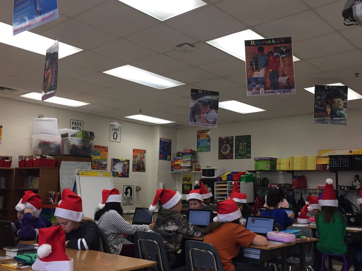 MrsWojick's tweet image. Because if you have to take winter MAP assessments, you should definitely be festive about it! @SeldensLanding #mathgurus #fifthgraderocks #twoplustwo