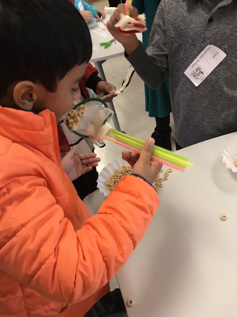 Making spoons today in eslot!  Kindergarteners are so creative!  Testing our inventions is fun too!