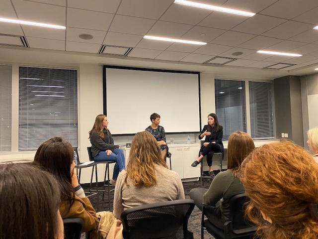 ryanpatecell's tweet photo. This week I moderated a panel for @womenproductDC's  December event about career goals. Sarah Shirck &amp; Elena Boiarskaia were so honest, engaging, and refreshing to hear from. I'm inspired to hit the ground running in 2020 and see what opportunities arise to grow in my career! https://t.co/gZVYo9his4