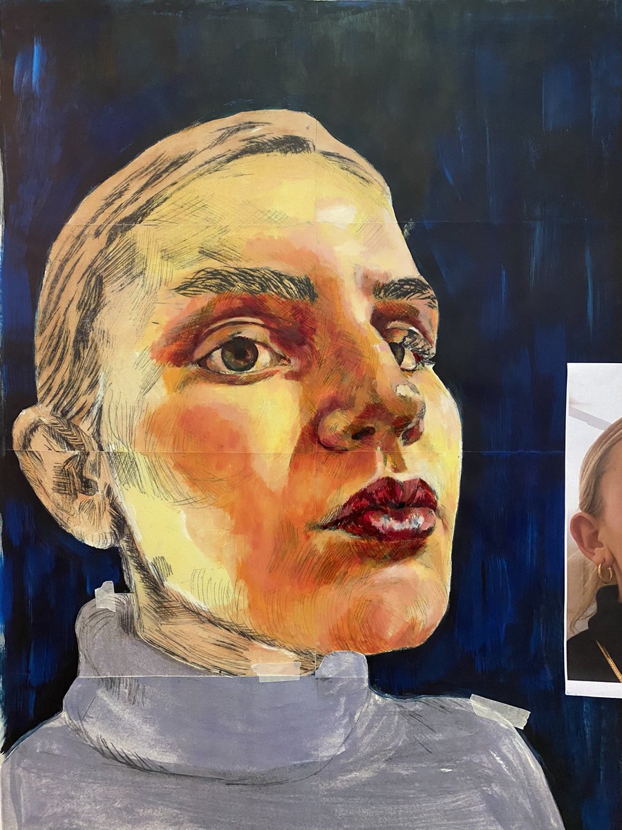 jamesdrgreen's tweet photo. A small section of my current #alevelart students work. All still in progress. #art #painting #etching #architecture #portrait #abstractpainting #jamesgreenartoxford https://t.co/ufYCSKMTdK