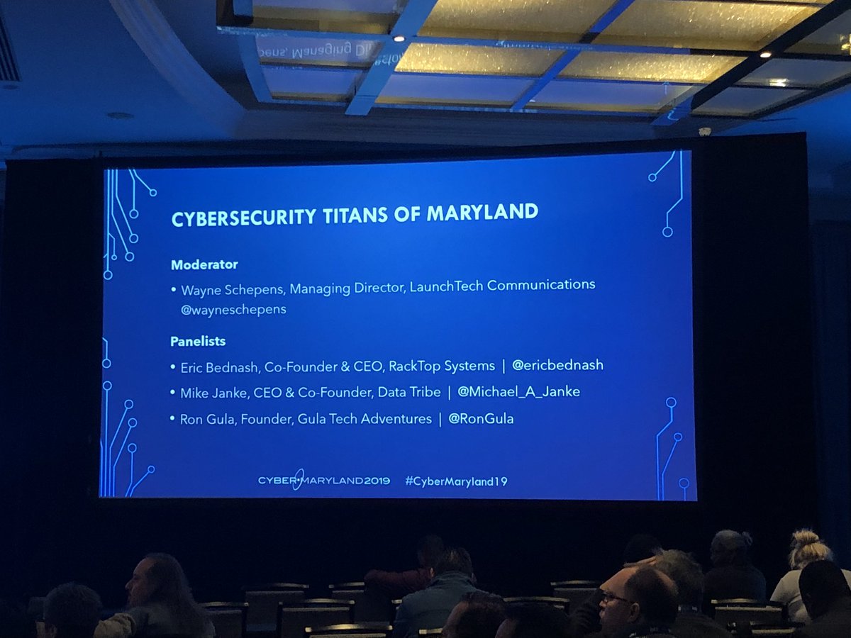 Happening now at #CyberMaryland19 - Cybersecurity Titans of Maryland #cyberusa