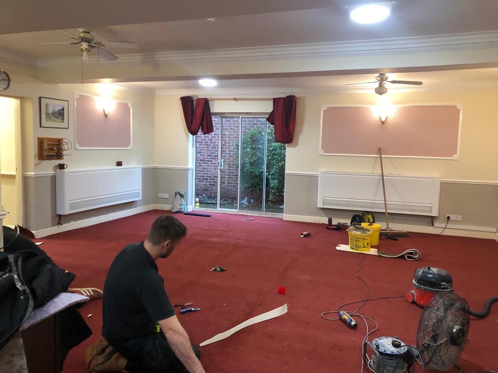 New carpets for Lindum Court today! #residentialcare #owstonferry #dementiacare