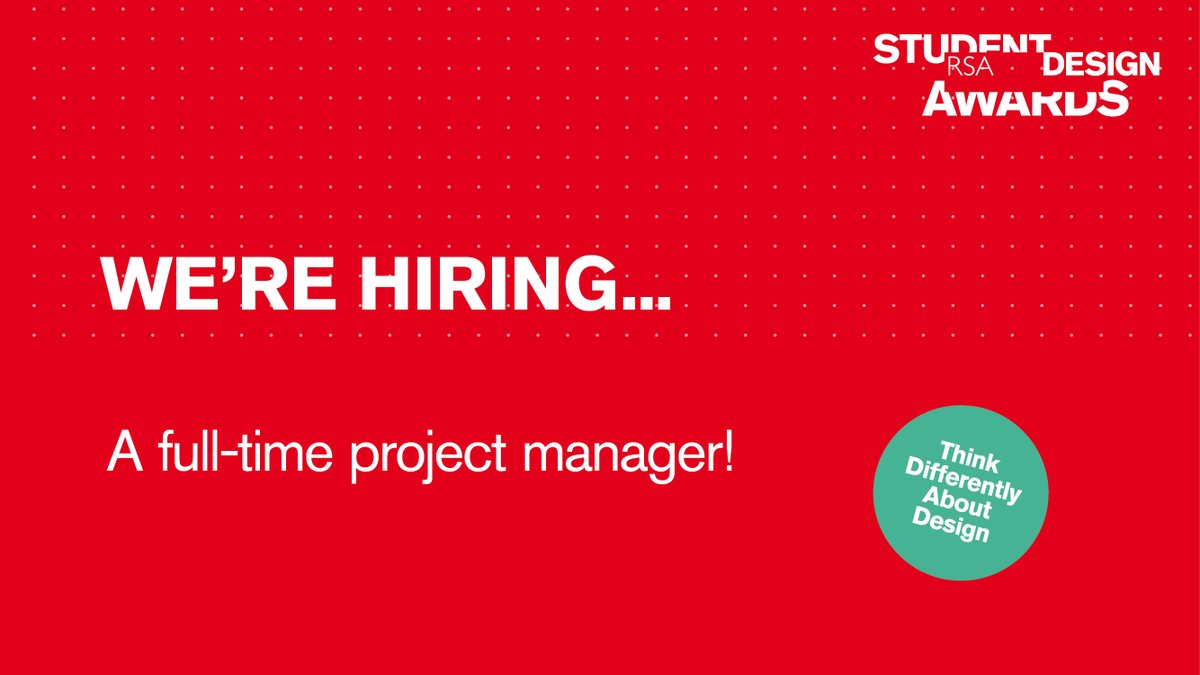 We are growing our wonderful team! We are on the look for a  skilled organiser, communicator and connector to join as a Project Manager. Please help us spread the word. Applications close on 6 Jan 2020 #RSAdesign #thinkdifferently 
<a href="/theRSAorg/">The RSA</a> linkedin.com/jobs/view/1609…