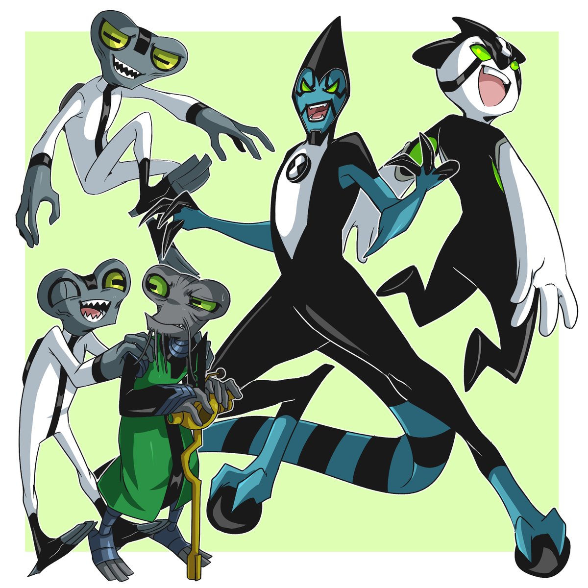 Ben and his Aliens by TinaFate1 on Twitter : r/Ben10