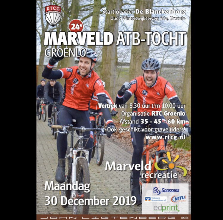 Marveld ATB-tocht / Maandag 30 december 2019 / 35-45-60 km / Vertrek tussen 8.30 en 10.00 uur De Blanckenborg, Oude Winterswijkseweg 45a, 7141 DE Groenlo